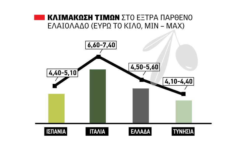 Ξανάπιασε 5,60 το ελαιόλαδο στη Λακωνία, σταθερότητα τιμών όσο εξάγει η Τυνησία