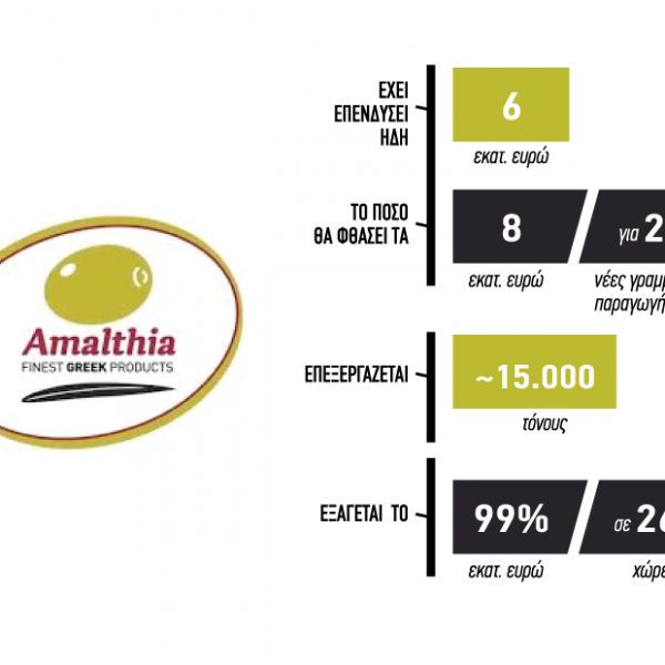 Σε υπερσύγχρονο συσκευαστήριο ελιάς επενδύει η «Αμάλθεια ΑΕ»