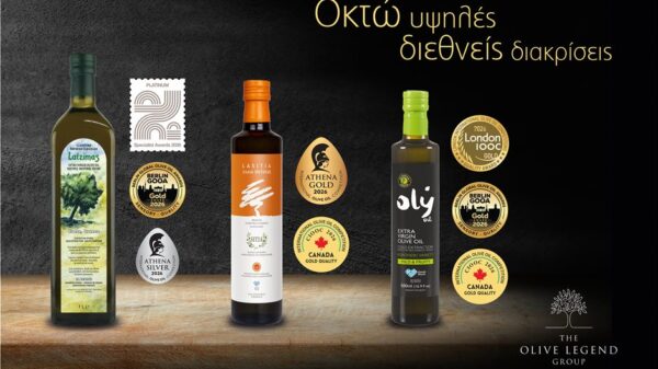 Mε οκτώ βραβεία ποιότητας έφυγαν τα ελαιόλαδα της «THE OLIVE LEGEND GROUP» από Βερολίνο-Καναδά